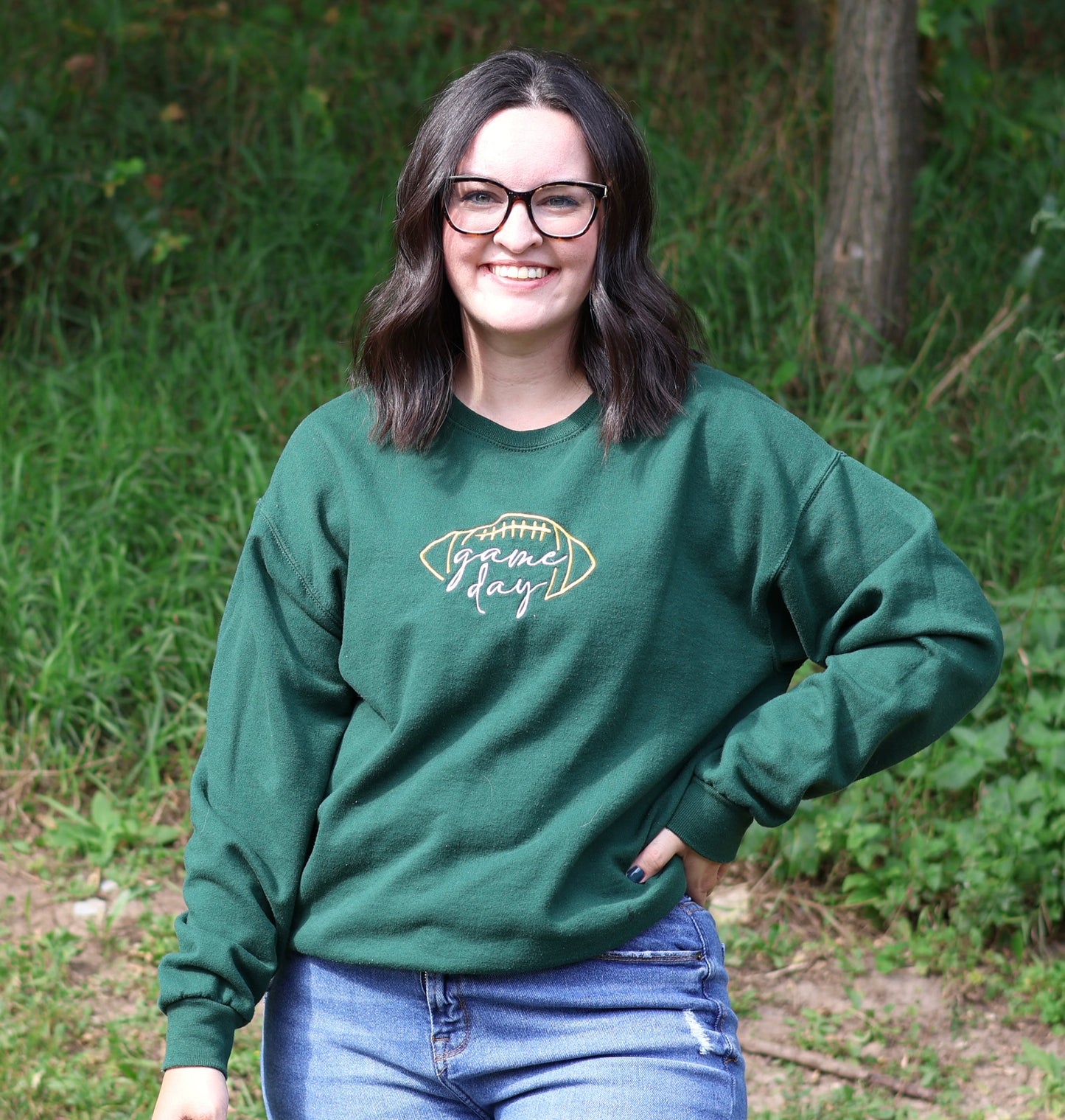 Game Day Embroidered Crewneck Sweatshirt
