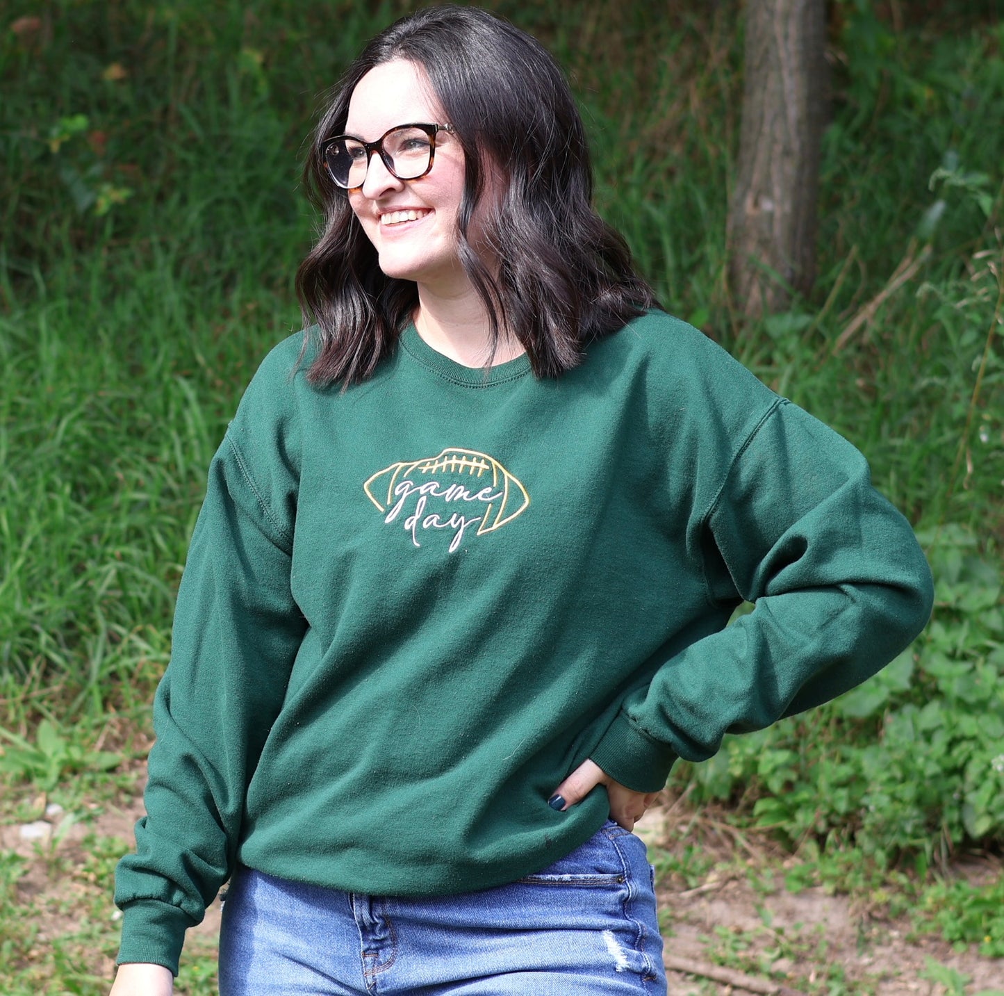 Game Day Embroidered Crewneck Sweatshirt