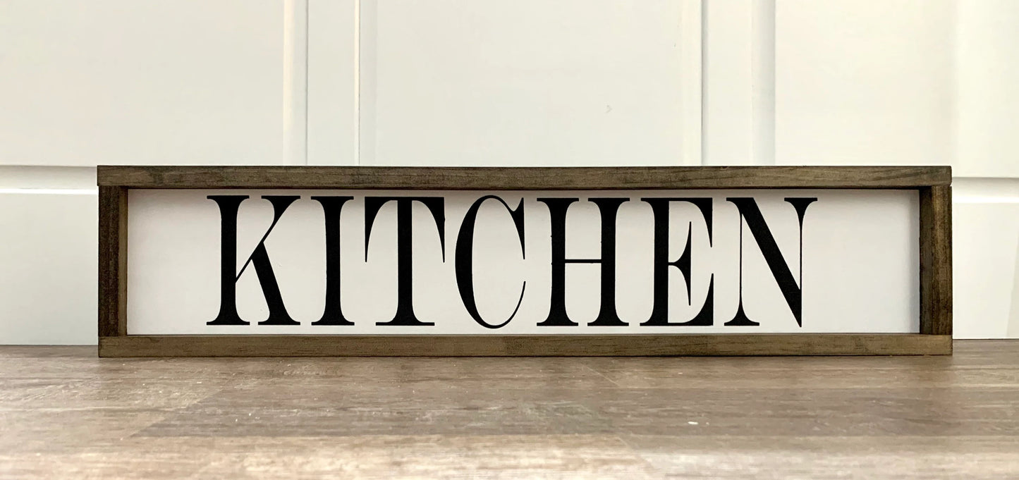 Wood Kitchen Sign