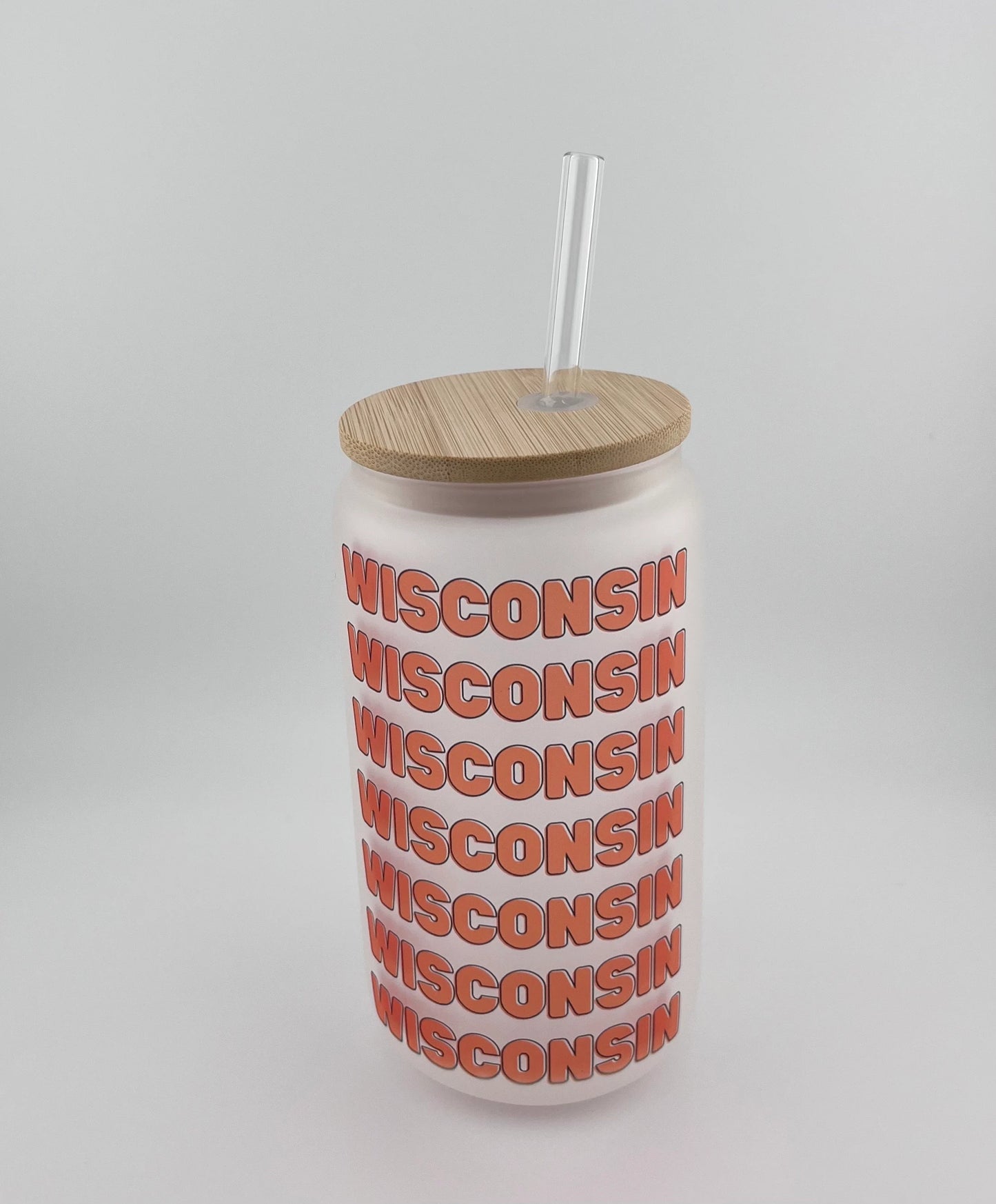 Copy of Copy of Copy of 16oz glass beer glass with bamboo lid