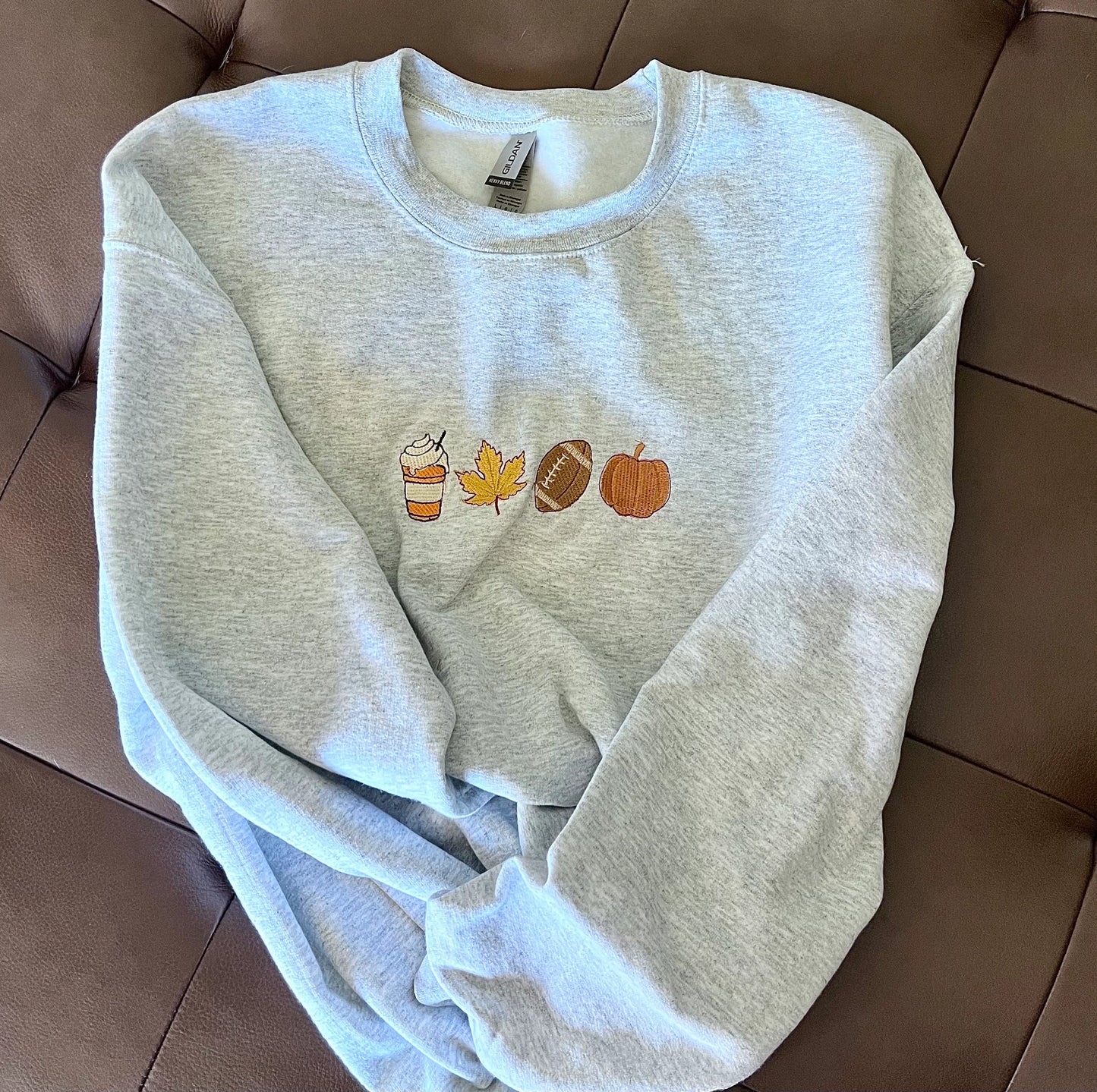 Fall Embroidered Crewneck Sweatshirt