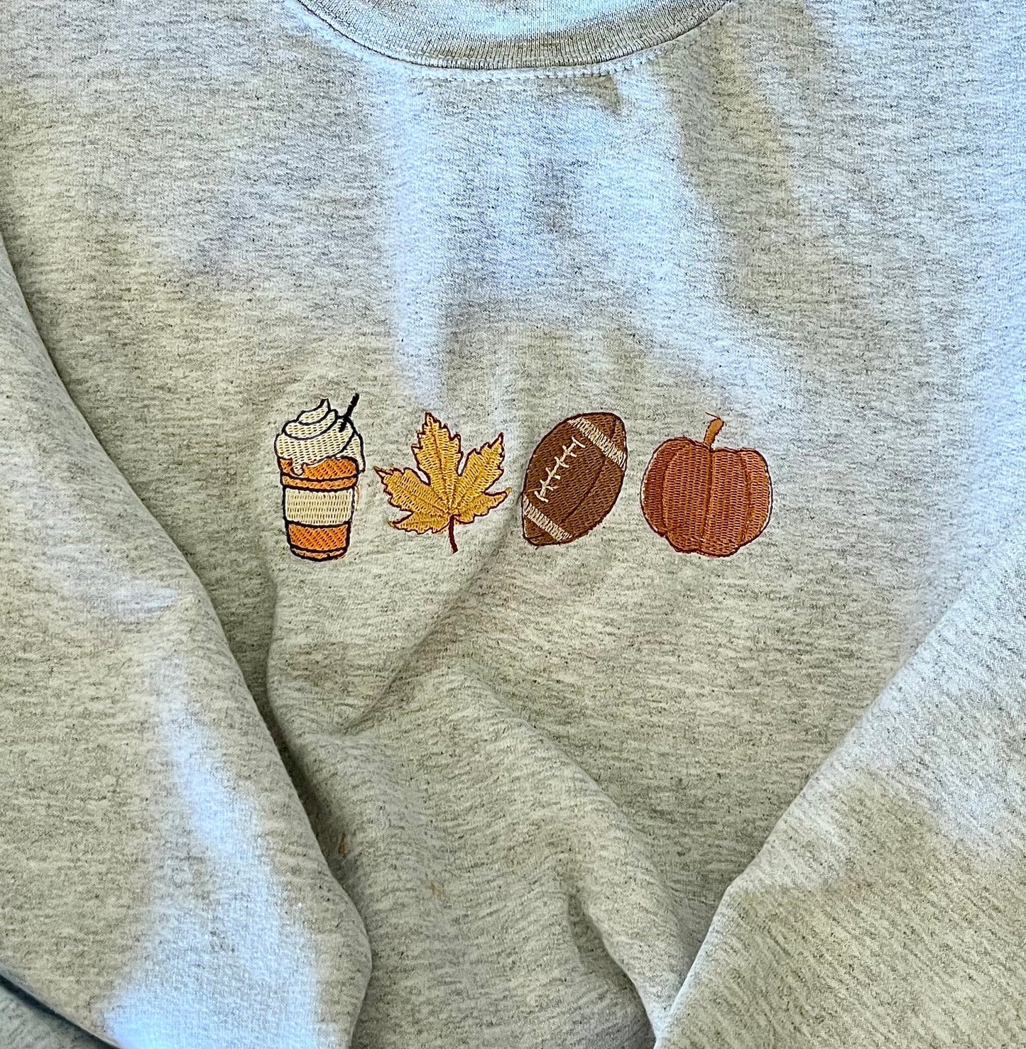 Fall Embroidered Crewneck Sweatshirt