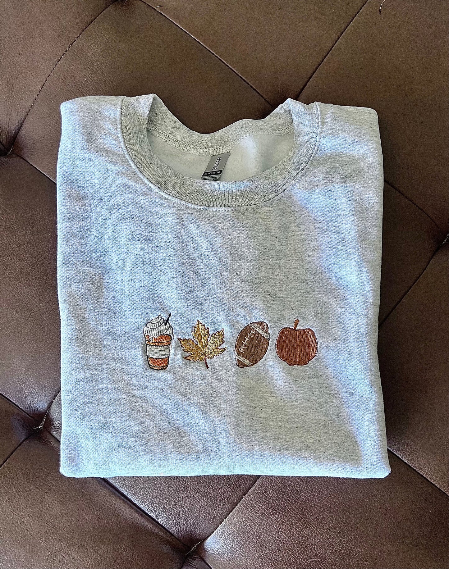 Fall Embroidered Crewneck Sweatshirt