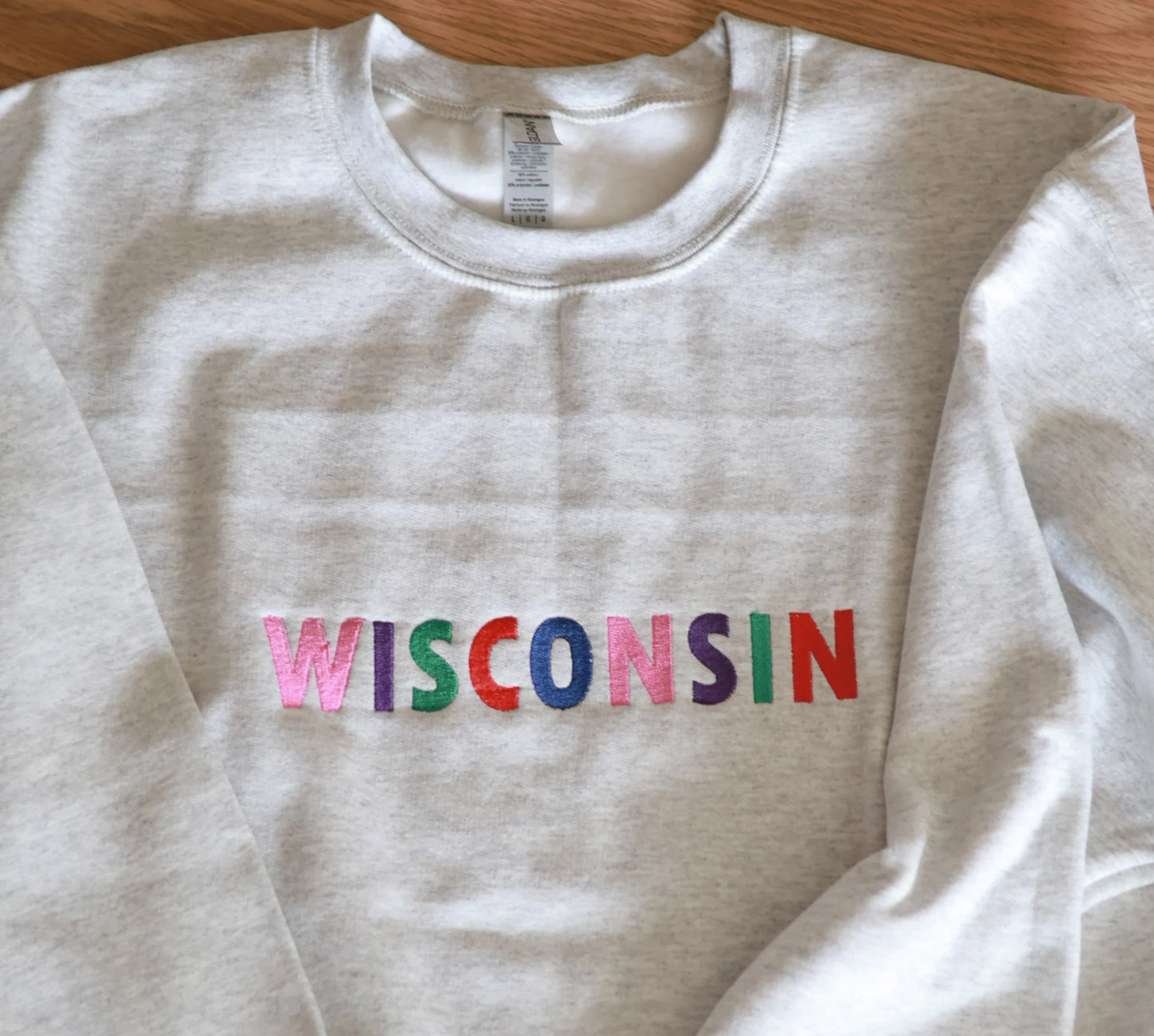 Embroidered Multicolor Custom State Sweatshirt