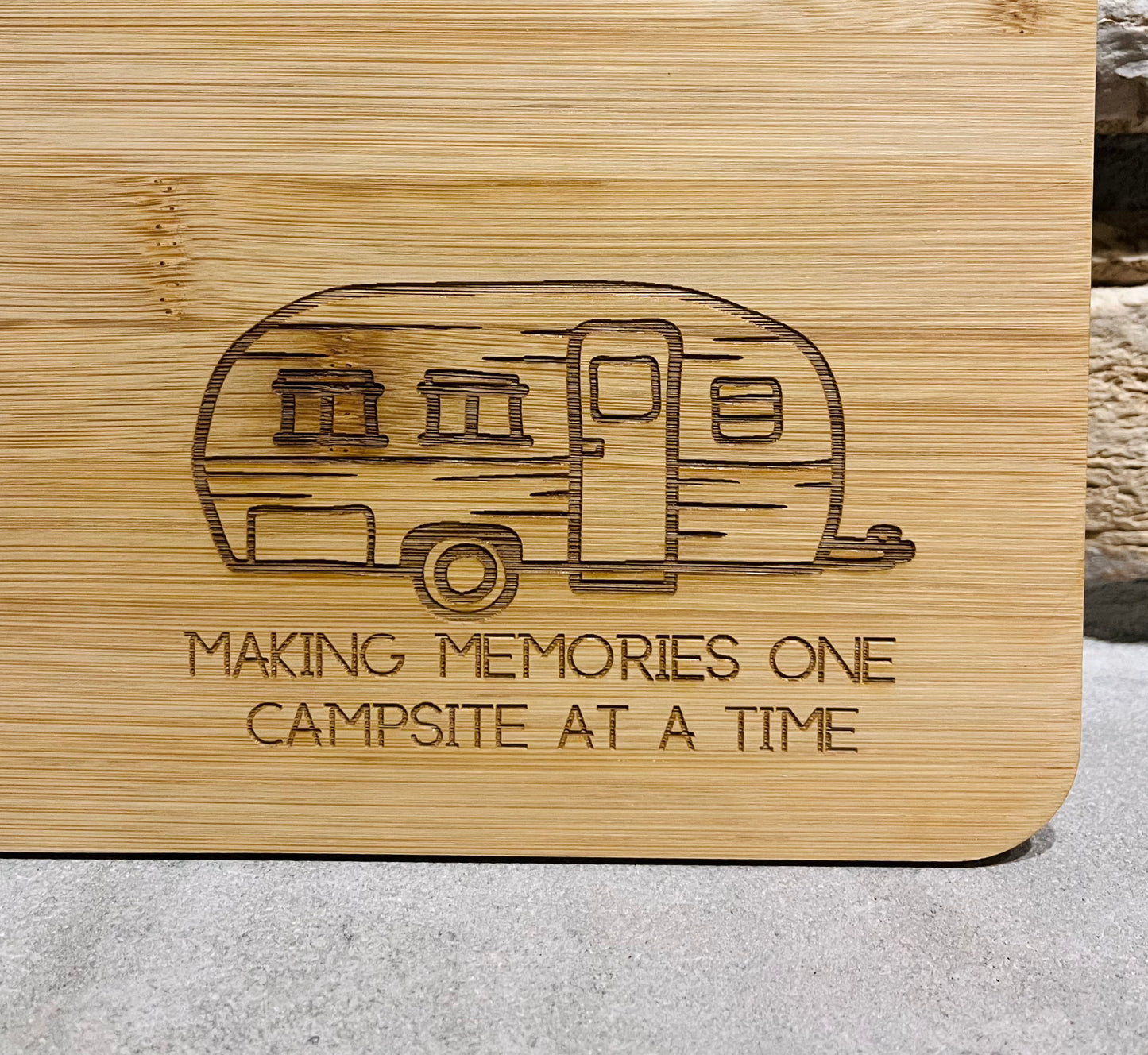 Camping Engraved Cutting Board