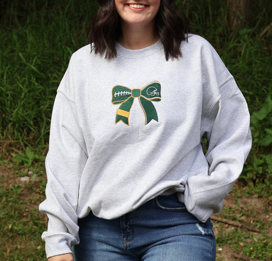 Bow Embroidered Crewneck Sweatshirt