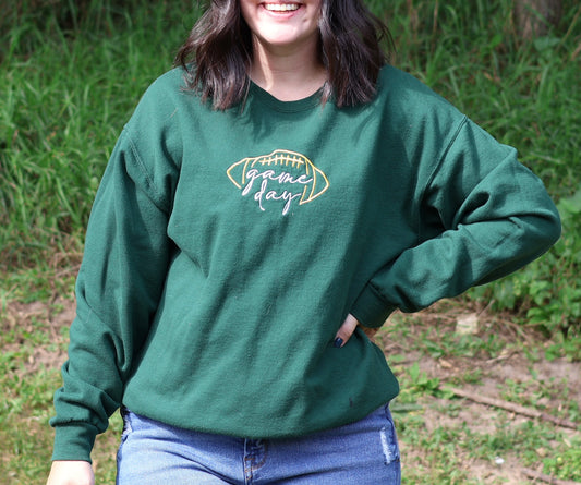 Game Day Embroidered Crewneck Sweatshirt