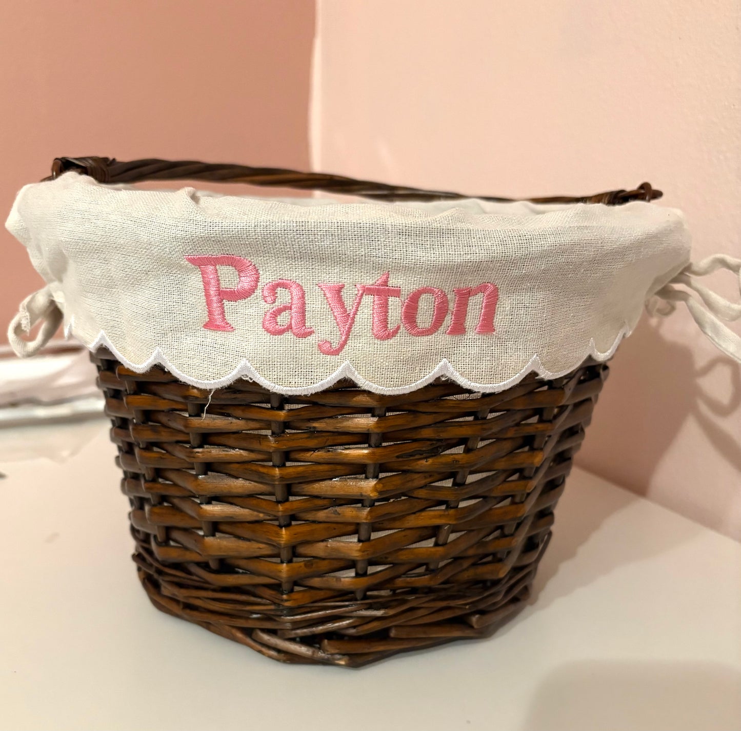 Custom Embroidered Easter Basket