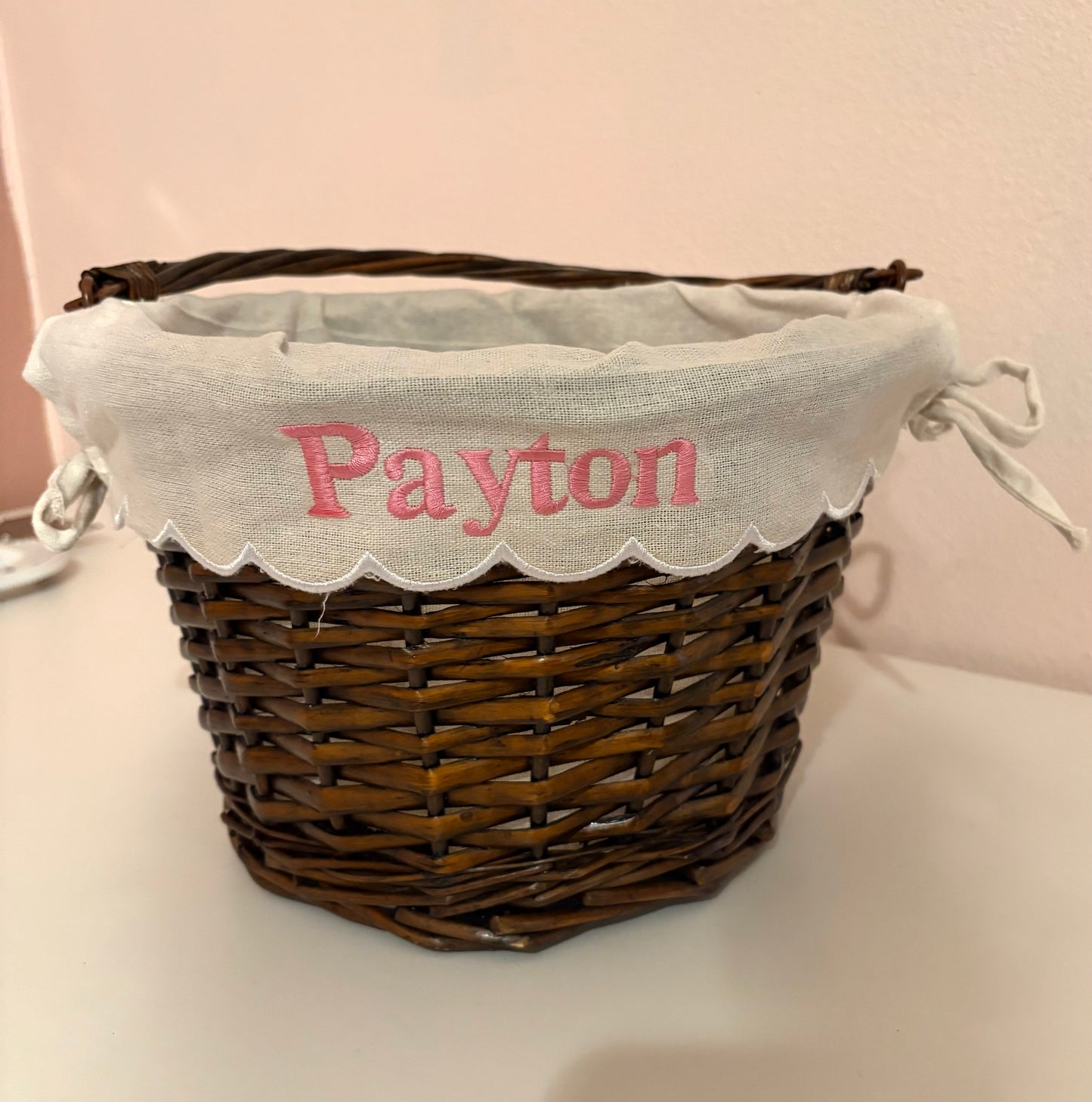 Custom Embroidered Easter Basket