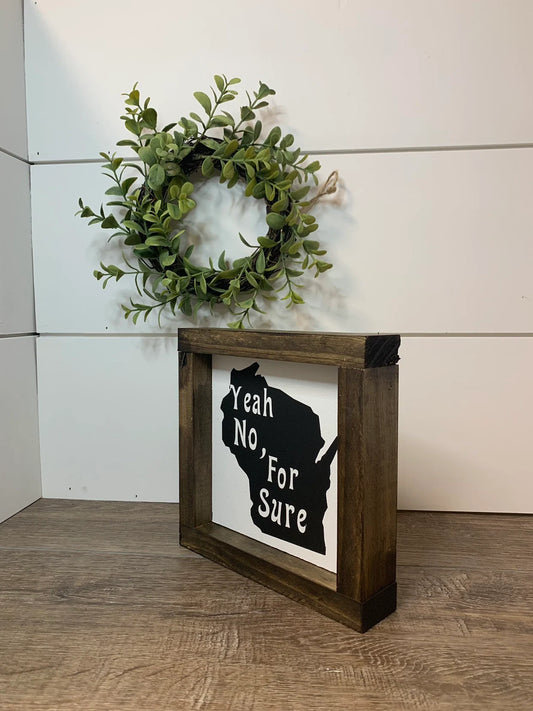 Wisconsin Themed Wood Sign
