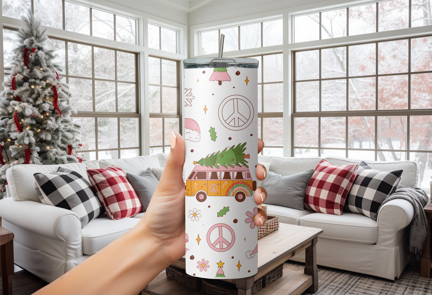 Retro Christmas 20oz Tumbler