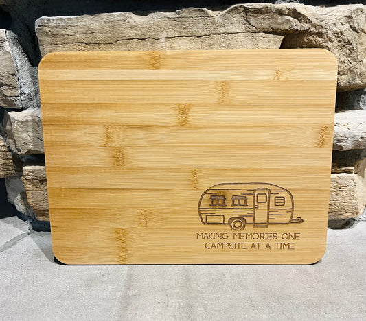 Camping Engraved Cutting Board