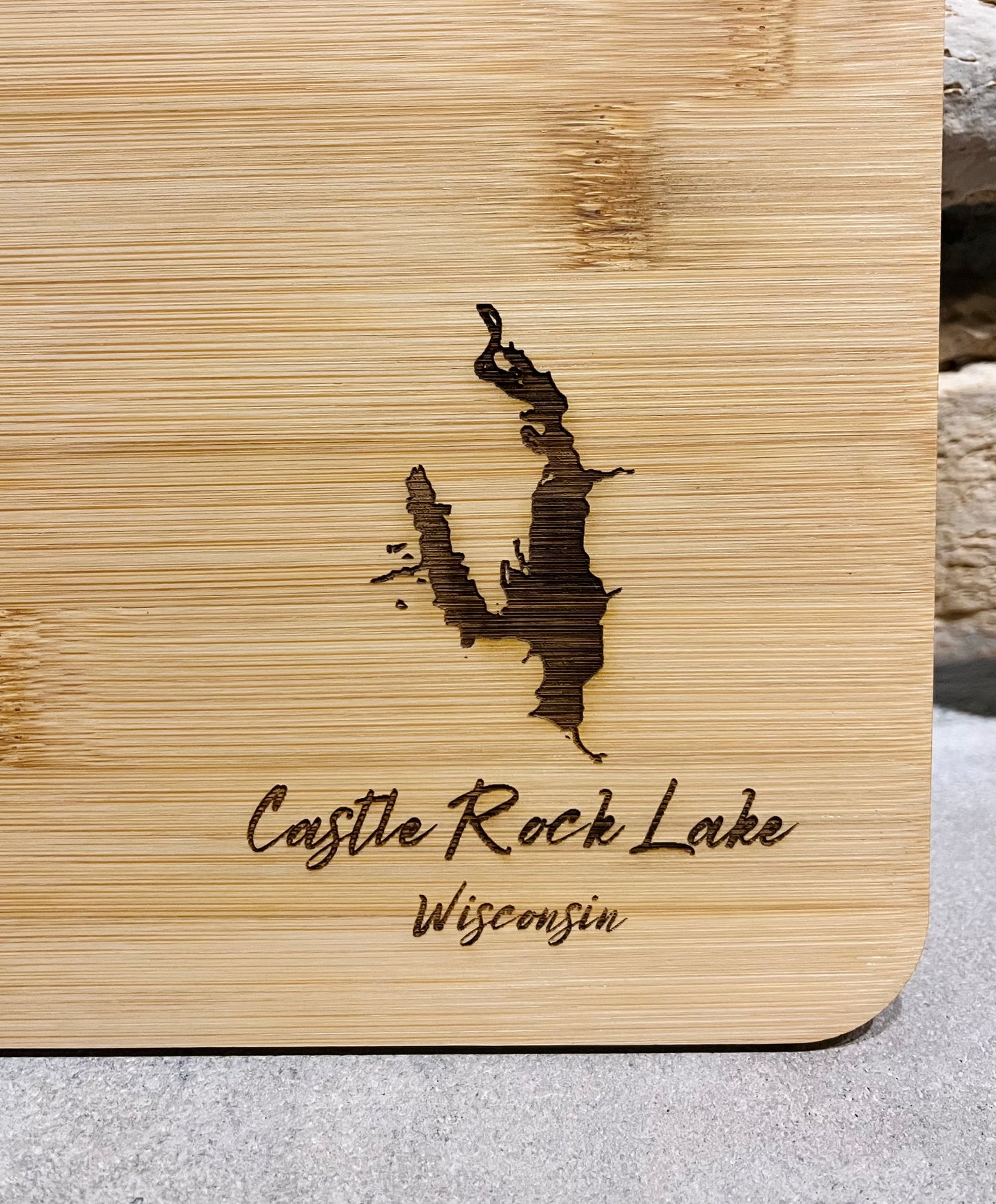 Castle Rock Lake Engraved Cutting Board